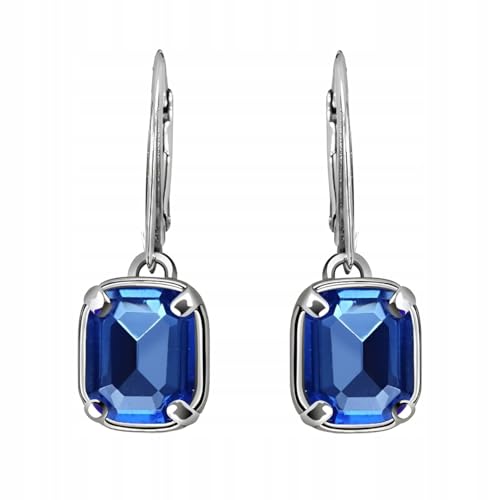 Boucles d'oreilles pendantes argent 925 cristal, le cadeau parfait