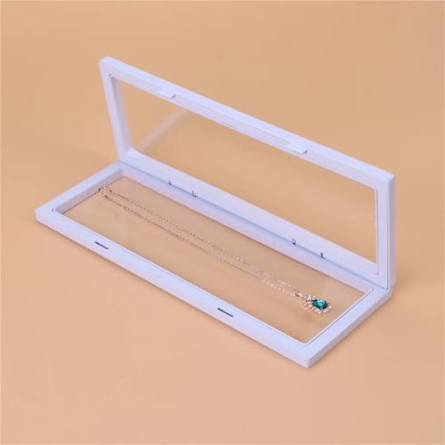 Présentoir bijoux 11x30cm transparent effet vitrine suspendue 3D