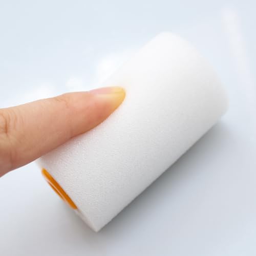 9 Stück Farbroller Set Klein,Schaumwalzen mit Farbroller Bügel,malerrolle,farbroller wandfarbe,malerset,Schaumstoff Farbroller Abdeckungen,für Malerbedarf und Möbel Malerei(56mm*34mm)