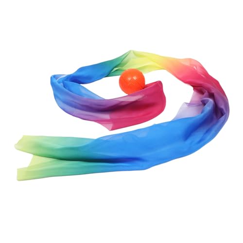 VANZACK Gymnastic Ribbon Soft Ball Tai Chi Exercise Accessory Long Streamer Ball for Fitness Routine