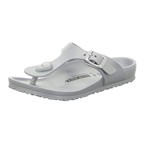 BIRKENSTOCK Gizeh Eva 1003497, Mädchen Zehentrenner, Silber...