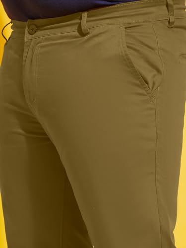 Image of Bigbanana Plus Size Men's Regular Fit Solid Trousers