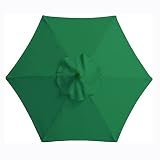 6 Rippen Sonnenschirm Ersatz Baldachin Abdeckung,2m/2.7m/3m Ersatzbezug Bespannung Für Ampelschirm Aus Polyester UV-Schutz Wasserdicht Sonnenschirm Bespannung Ersatzbezug ( Color : Green , Size : 3M )