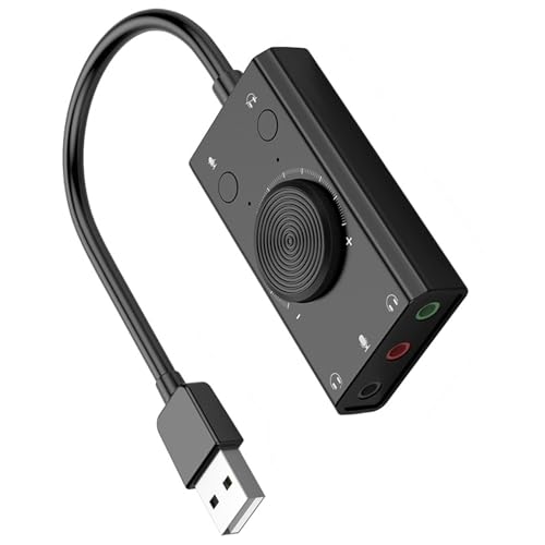 UncleS USB Soundadapter Externe Karte Mit 3 5 Mm Kopfhörer Mikrofonanschluss Für PC Mobiltelefon Laptop USB Karte Mit Mikrofonanschluss