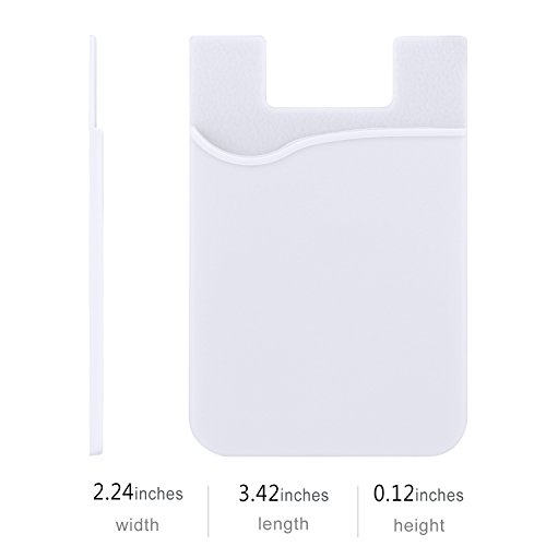 Pofesun Phone Card Holder, 3 Pack Mix Color Adhesive Sticker ID Credit Card Wallet Pocket Pouch Sleeve Universal Compatible for Smartphone, iPhone, iPad, Tablet, Android and More.(Black, White, Gray)