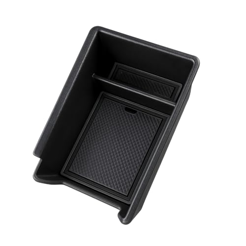 MEDZUK Armlehnen Organizer Kompatibel mit Dacia Bigster 2025-2026 Mittelkonsole Aufbewahrungsbox Handschuhfach Auto Center Console Tray Zubehör (Schwarz TYPE A)