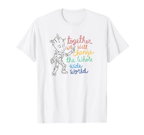 T-shirt Groot Guardians Of The Galaxy Marvel imprimé en coton