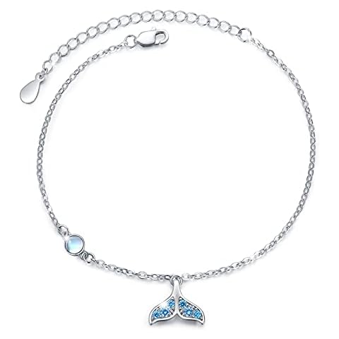 CUOKA MIRACLE Mondstein Meerjungfrau Armband Mädchen Silber 925 Mondstein Armband Meerjungfrauschwanz Mädchen Armband Meerjungfrau Schmuck Cover