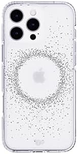 tech21 Evo Sparkle MagSafe Case for iPhone 16 Plus, Clear/Silver