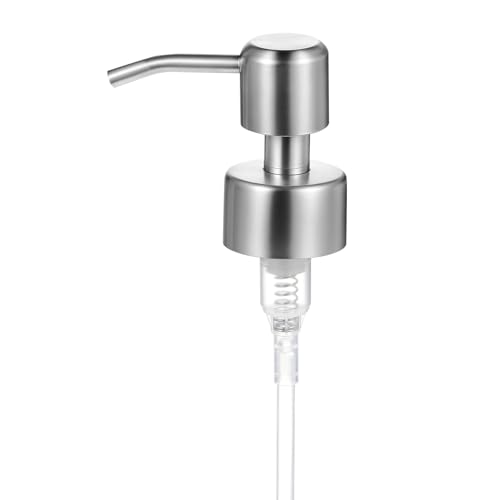 1 Stück Seifenspender Pumpkopf Edelstahl Wiederverwendbar Seifenspender Ersatzpumpe (Standarddurchmesser 26 mm – 28 mm)