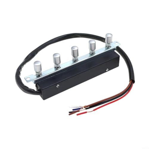 BEAZOOM Interruptor mecánico de 5 posiciones para campanas extractoras, control de ventilación de 3 velocidades, color negro para componente de repuesto