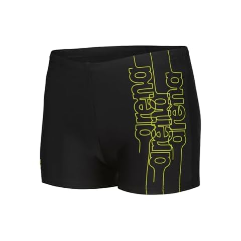 Arena Boys Swim Shorts, Black-Soft Green Cover