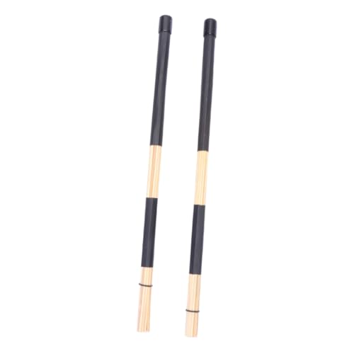 Par de baquetas de madera con mango de goma para percusión miniatura 7