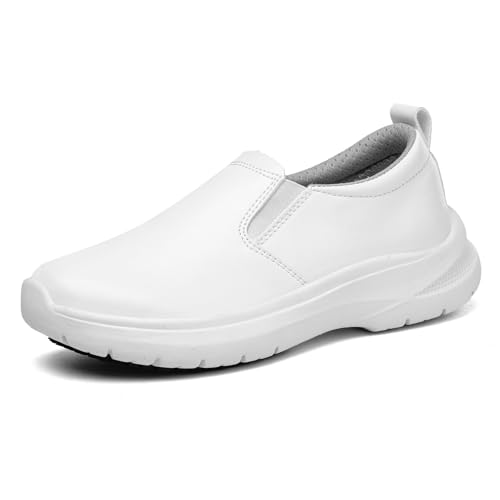 V-Janiffy Non Slip Work Shoes Women Slip Resistant Food Service Shoes Nursing Shoes White