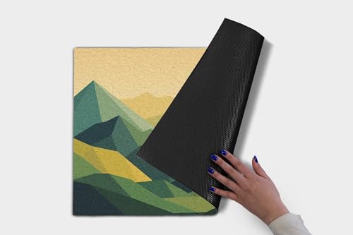 Paillasson montagnes géométriques Tulup 60x40 cm tapis ultra résistant