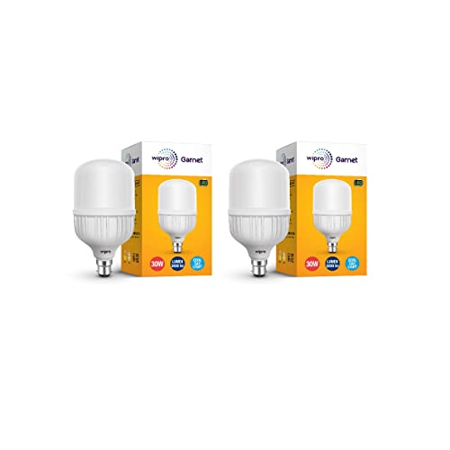 Image of wipro Garnet 30W Led High Wattage Bulb Pack of 2 (Coolwhite), b22