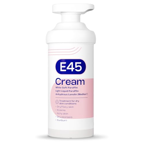 E45 Eucalyptus Scented Cream, 500g - Whole Body Moisturizer for Dry Skin & Eczema Relief, Paraffin Enriched