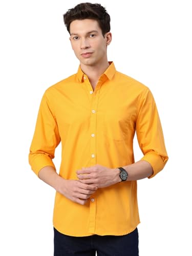 Majestic Man Men's Cotton Slim Fit Solid Casual Shirt