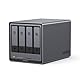 UGREEN NASync DXP4800 Plus 4-Bay Desktop NAS, Intel Pentium Gold 8505 5-Core CPU, 8GB DDR5 RAM, 128G SSD, 1 * 10GbE, 1 * 2,5GbE, 2*M.2 NVMe-Steckplätze, 4K HDMI, Network Attached Storage (Diskless)