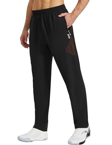 Cimic Jogging Homme de Sport Survêtement Homme Pantalon Taille Elastique Cordon Poches Zippées Bandes Réfléchissantes Bas Vêtements de pour Training Homme...