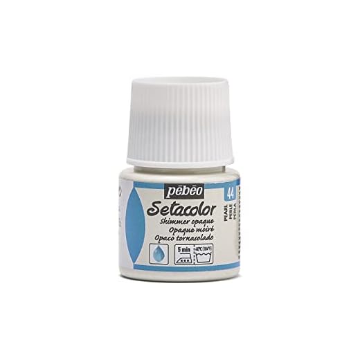 Pebeo Setacolor - Pintura para Tela (Opaca tornasolada, 45 ml), Color Blanco