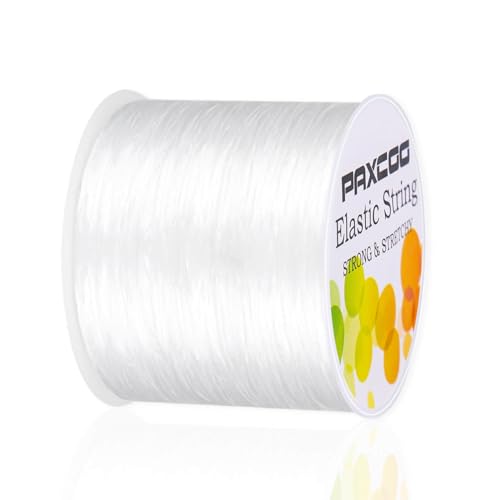 Image of Paxcoo 1.4 mm Elastic Bracelet String Cord, White Stretch Bead Cord for Bracelet Making