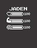 JADEN: Pixel Retro Game 8 Bit Design Blank Composition Notebook College Ruled, Name Personalized for Boys & Men. Gaming Desk Stuff for Gamer Boys. ... Gift. Birthday & Christmas Gift for Men.