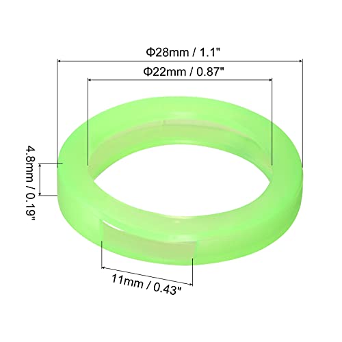 PATIKIL Key Cap Cover Rings, 20Pcs 28mm Keys Identifier Coding Tags Silicone Sleeve for Office House Apartment Green - Image 2