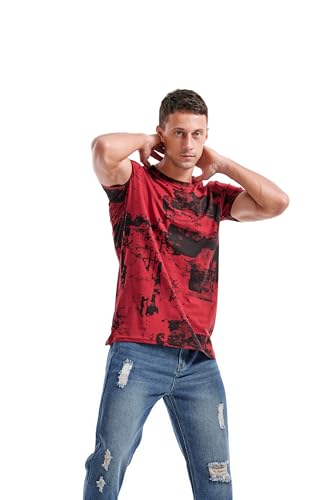 KLIEGOU Mens Hipster Hiphop Tees - Fashion Print T-Shirts - Image 7