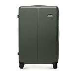 WITTCHEN Stripes Line Großer Koffer 76,5 x 50 x 29 cm (XL) | Hartschalen-Trolley ABS 96 l, 4 Rollen 360° | Koffer groß für Lufthansa/Eurowings/Ryanair, zahlenschloss, teleskopgriff | Farbe: Khaki