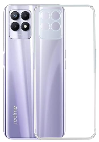 Image of Rubber Back Cover Compatible Model for Realme RMX3286 / Narzo 50 / 8i - Transparent