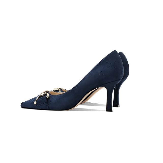 Image of Women's Closed Toe High Heels Dress Pointed Toe Wedding Pump Shoes Prom Bridal Work Office Pumps for Women