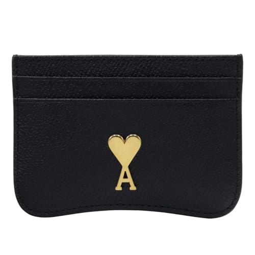 [AMI PARIS] アミパリス メンズ レディース カードケース グレインレザー ブラック/ゴールド USL104 AL0036 0015 [並行輸入品]のサムネイル