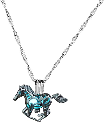 Colliers pour femme s-Collier avec pendentif cheval mignon Cadeau de Noël Charmant Cadeau de Saint-Valentin Bijoux pour un traitement intelligent