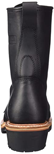 Ad Tec Mens 10in Fireman Logger Certified Work Boots, Black - Full Grain Oiled Leather, Non Slip Rubber Outsole & Fire Resistant Footwear4