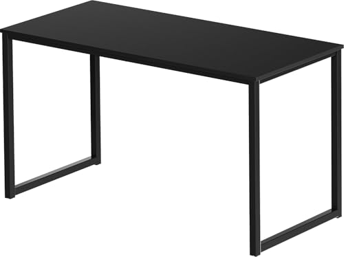 Image of Computer Desk for Home | Wooden Table for Work, Study | Wooden Study Table for Home | Workstation Desk for Laptop PC | Black | 150 x 60 x 75 cm