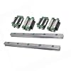 Metal Linear Motion Guide Slider Steel Cage Slider Block HGW25CC 4pcs + 2pcs HGR25 Linear Guide Rail Length 300-1000mm(300mm)