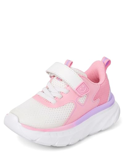 The Children's Place,Baby Girls and Toddler Everyday Casual Sneakers,Pink Multi Running,Toddler,8