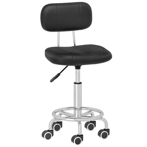 HOOBRO Height Adjustable Rolling Stool
