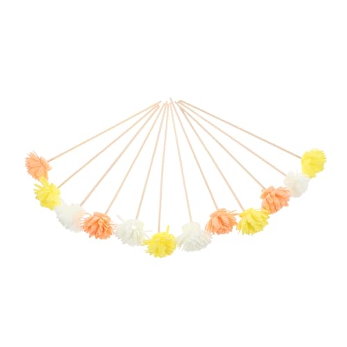 Outanaya 12Pcs Decorative Flower Diffuser Sticks for Essential Oils Natural Look Reed Diffuser Sticks with Extended Fragrance Release for Home Bathroom Office Decor