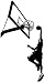 Basketball Dunk Sport Aufkleber Jungen Schlafzimmer Basketball Spieler DIY Wand Dekorative Vinyl Abnehmbare Wandtattoo 43X82cm