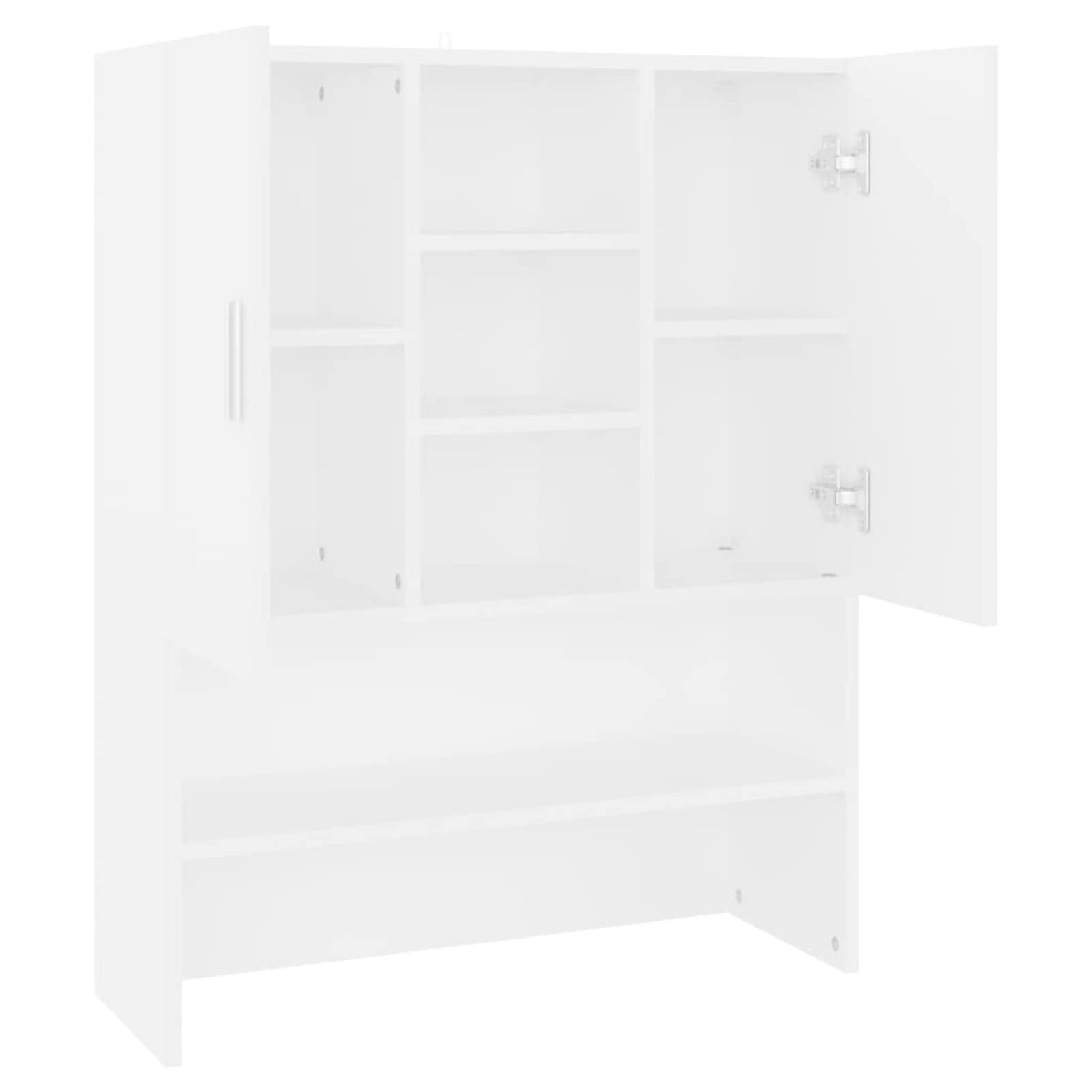 Homgoday Casa Mueble para lavadora blanco 70,5 x 25,5 x 90 cm, armario para lavadora, mueble de baño ahorra espacio, estantería de baño