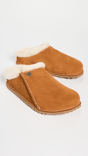 Image of Birkenstock Men's Zermatt Shearling Slippers, Mink, Tan, 13 Medium US