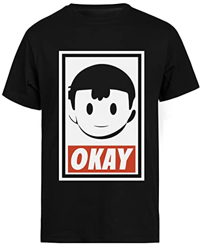Okay Camiseta Negra De Manga Corta para Hombre