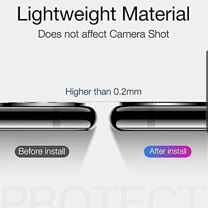 Image of ZARALA Glass Camera Lens Protector For OnePlus 12R [9H Hardness] [6D Lens Protector ] [Easy Installation] Black (OnePlus 12R)