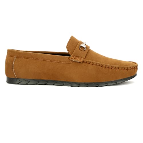 TROTUS Men's Brown Loafers with Soft Cushioned Insole Tan - Image 6