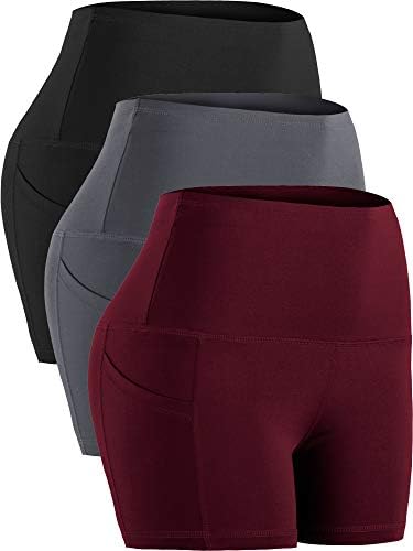 CADMUS High Waist Athletic Shorts for Womens Yoga Fitness Running Shorts with Deep Pockets