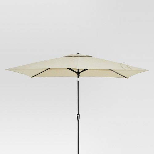 6 5 X 10 Rectangular Patio Umbrella Tan Black Pole Threshold Brickseek