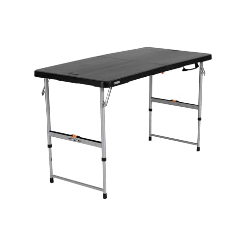 Lifetime Fold-in-Half Adjustable Folding Table, 4-Foot