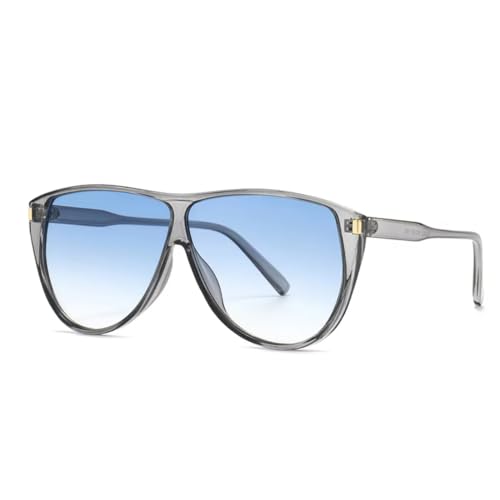 Lunettes de soleil oversize rétro UV400 pour femme et homme tendance verres dégradés
